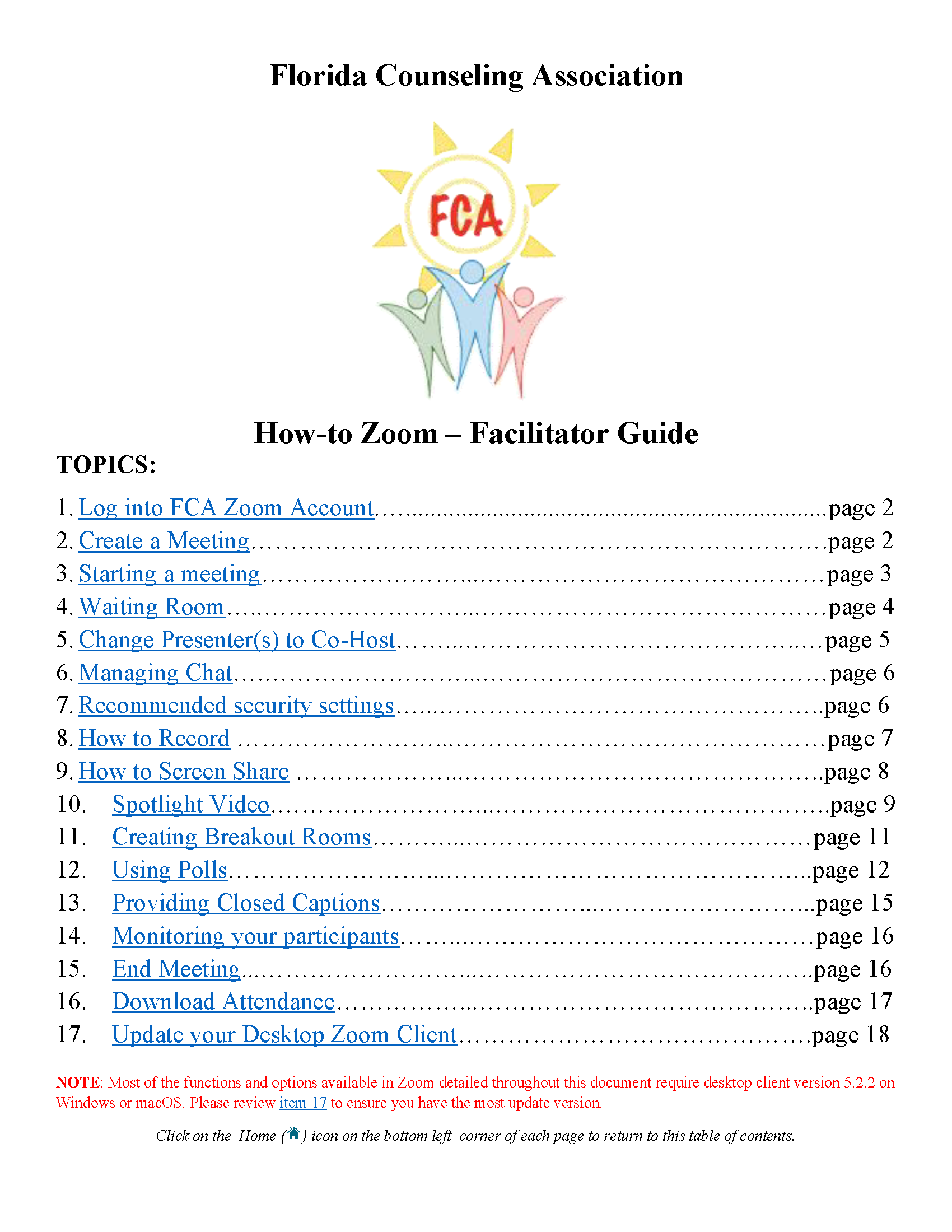 cover page of How to Zoom guidelines resource